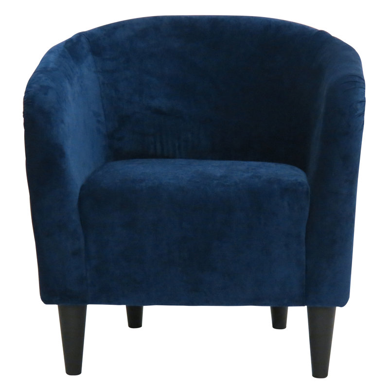 Fauteuil demi-tonneau de 29,50 po de largeur, Microsuède royal Elizabeth