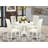 5 Piece Modern Dining Table Set Includes a Round Kitchen Table with Pedestal and 4 Dining Room Chairs, Linen White-263304420-263261253