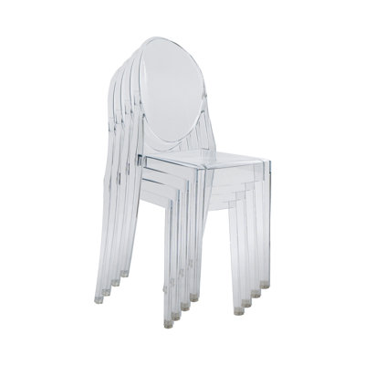 Stackable Acrylic Ghost Event Chairs – Set Of 4