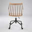 Chaise de bureau moderne du milieu du siècle réglable avec similicuir, bois courbé et structure en métal pour un confort et un style optimaux