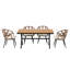 Ensemble contemporain d'extérieur avec chaises en rotin PE et table en bois plastique