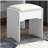 Fashion Vanity Desk with Mirror and Lights for Makeup and Chair, Vanity Mirror with Lights and Table Set with 3 Color Lighting Brightness Adjustable, 4 Drawers, White Color