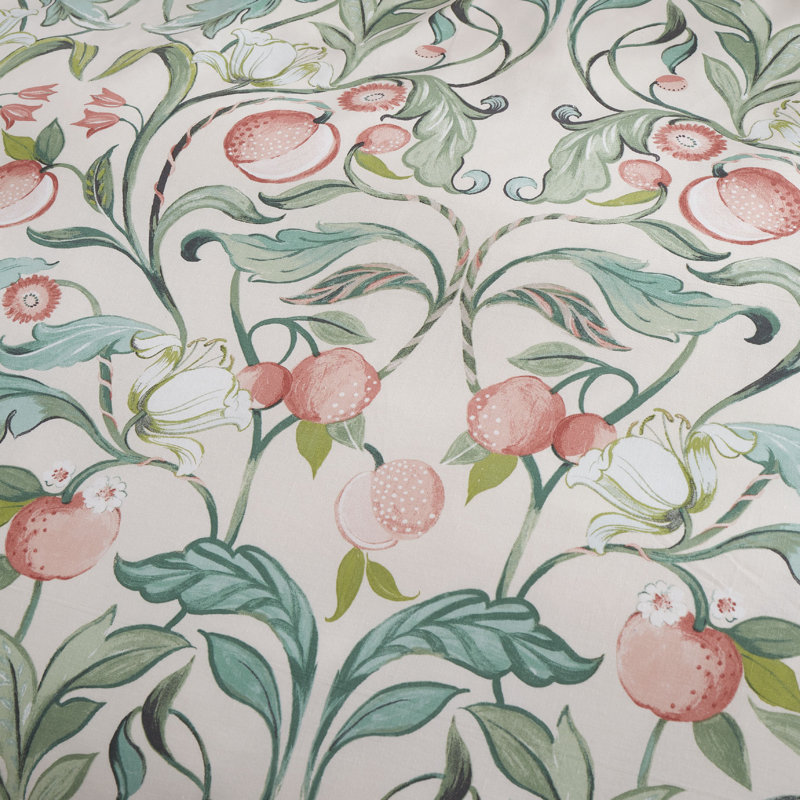 Clarence Floral Reversible Duvet Cover Set with Pillowcases, Kingsize - 2 Standard Pillowcases