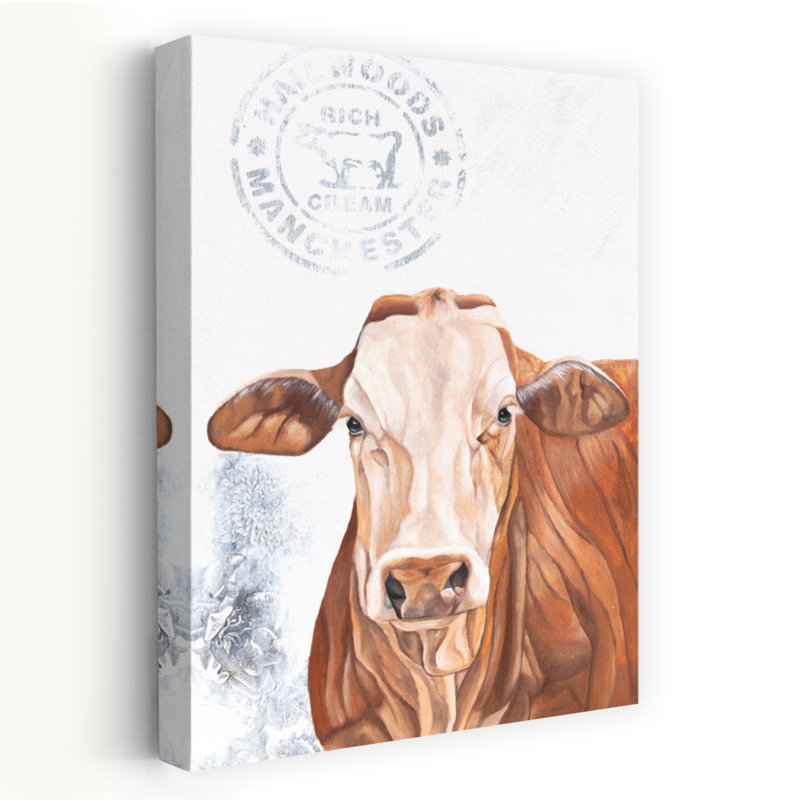 Big Buddy Abstract Contemporary Cow Art, 24" H x 16" W