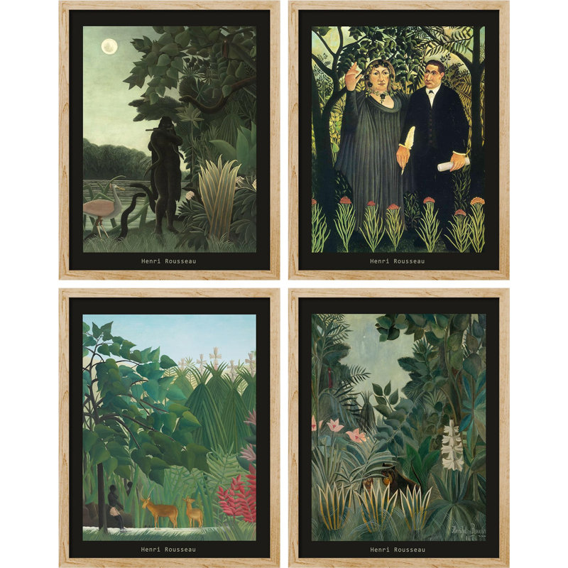 «French Gentleman Forest Countryside Nature», impression sur papier 4 pièces, Naturel, H 10 po x l 8 po