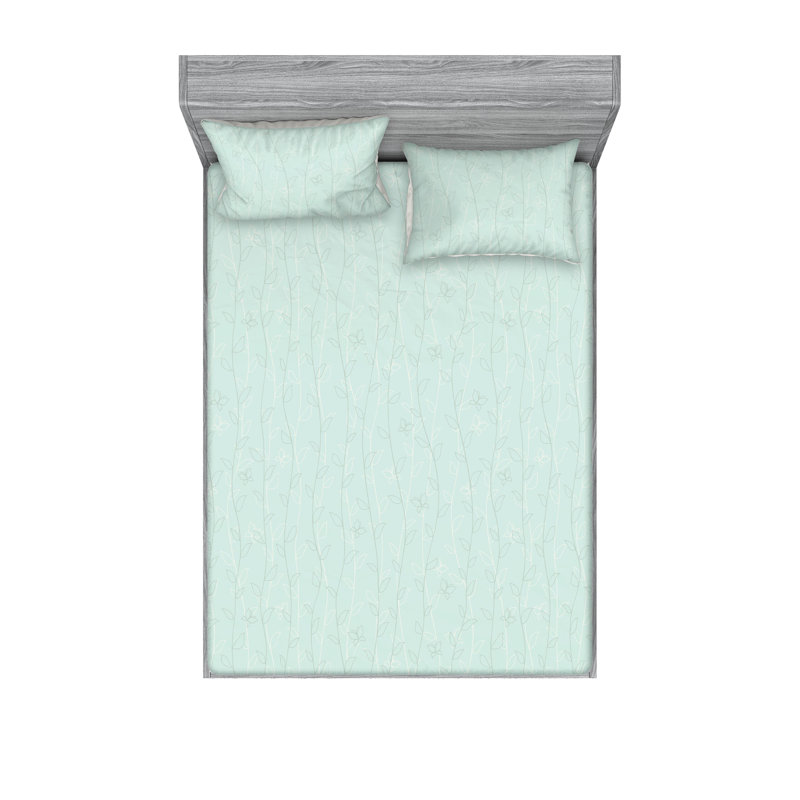 Drap-housse et taie décorative Ambesonne, Ensemble de draps pour grand lit avec 2 taies d'or