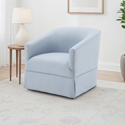 Delaplaine Upholstered Swivel Barrel Chair