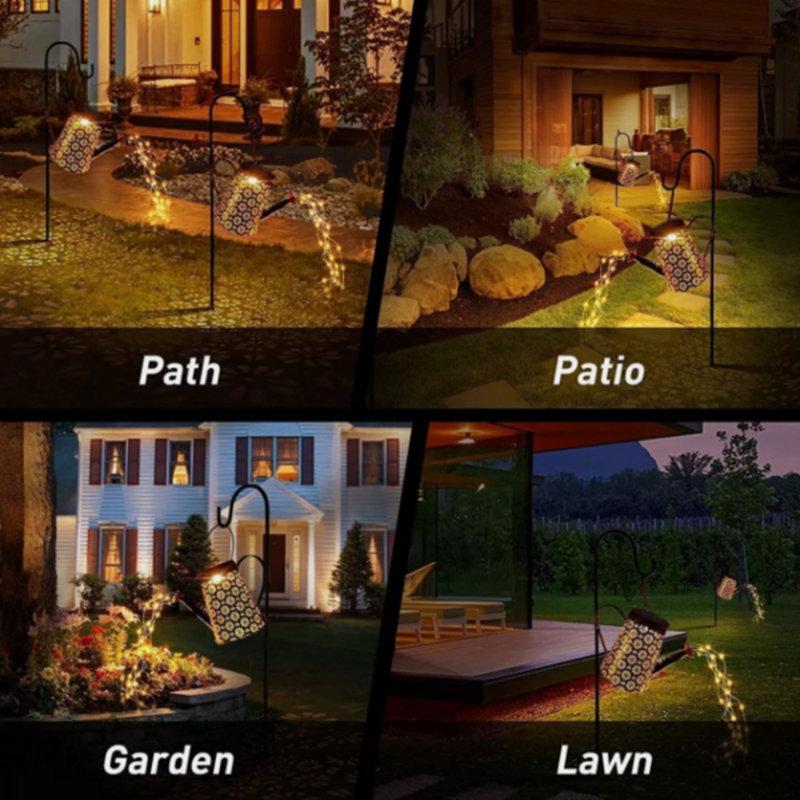 Natural Solar Powered Integrated LED Iron Pathway Light