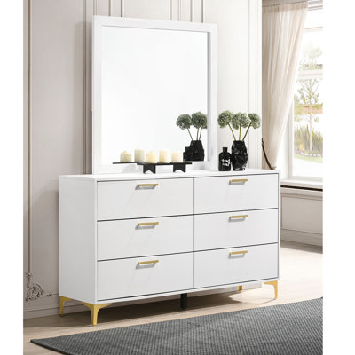 Commode 6 tiroirs avec miroir James White