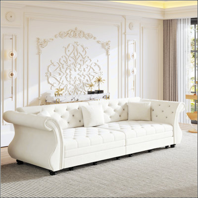Canapé convertible surdimensionné de 97,6 pouces Chesterfield