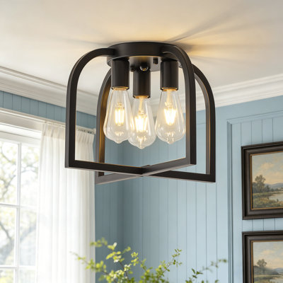 Plafonnier encastré 3 lumières 14,56 po