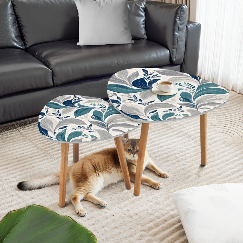 Ensemble de 2 tables basses gigognes Triangle