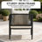 U_STYLE Outdoor Seating Set with Iron Frame & Cushions-748971861
