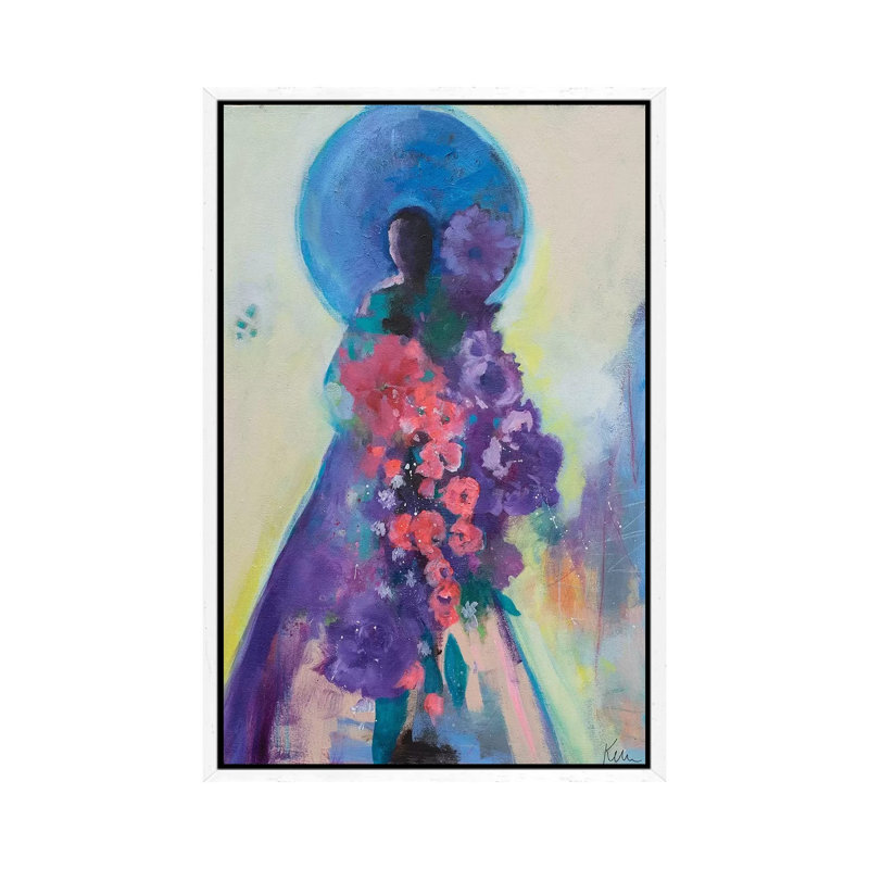 Offering Abundance by Kerri Blackman - Painting on Canvas, 66.04cm H x 45.72cm W x 3.81cm D, White Framed