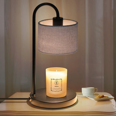 Lampe bougie avec minuterie, chauffe-bougie à intensité variable avec deux ampoules, chauffe-bougie pour bougie