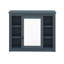 Armoire de rangement murale avec miroir, 6 tablettes ouvertes-2122792717