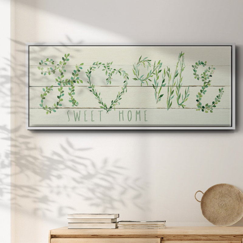 Shiplap Vines Home - Toile encadrée, H 24 po x l 60 po