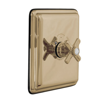 Thermostatic Shower Control with Durable Brass Construction and Cross Handle by Strom Living