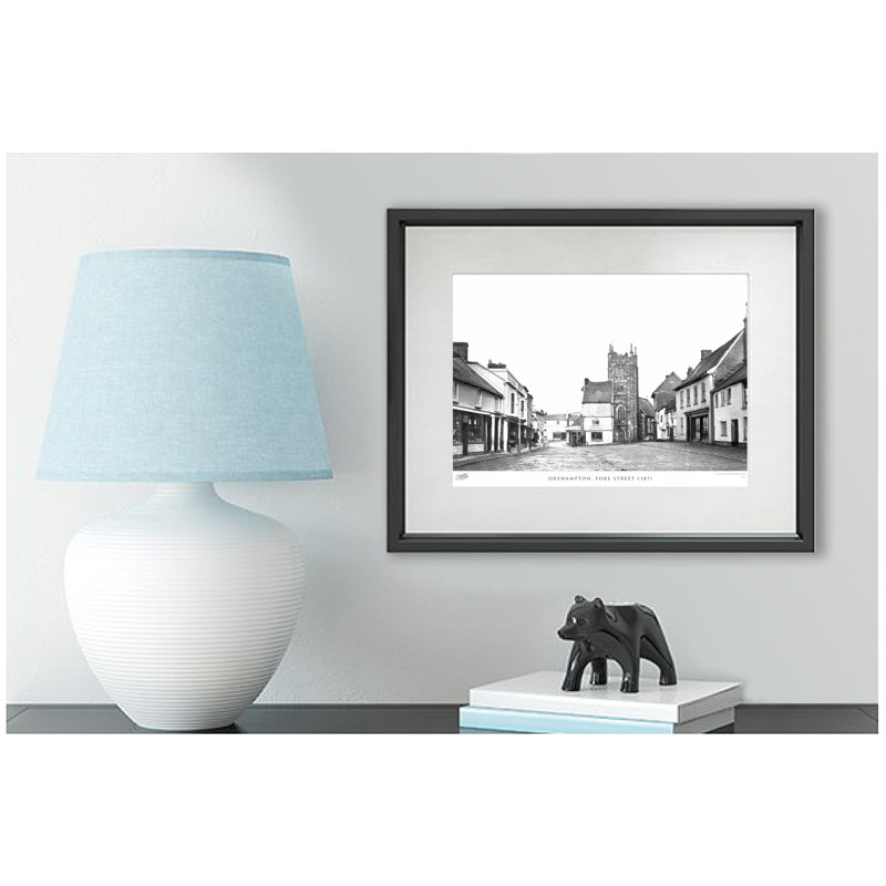 Okehampton, Fore Street C1871 by Francis Frith - Single Picture Frame Print, 40cm H x 50cm W x 2.3cm D