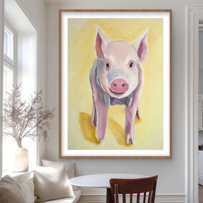 Cochon solitaire - animaux de la ferme, reproduction encadrée