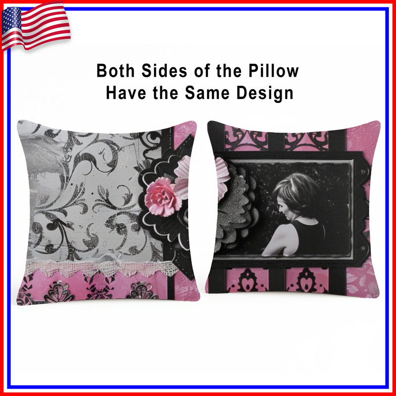Coussin Floral, 14 X 14 pouces