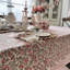 Beatrice Square Tablecloth- Pink And Green-1942546522