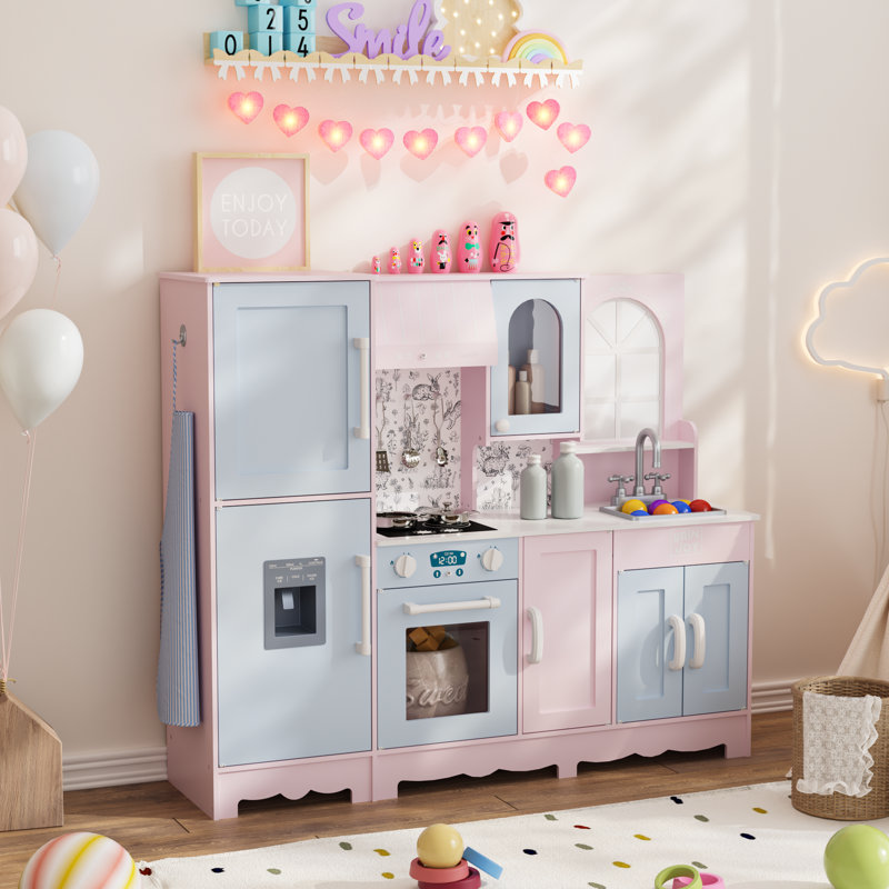 Play Kitchen For Kids, Wooden Kids Kitchen Playset