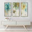 "Watercolor Palms" par Patricia Pinto, reproduction de 3 pièces sur toile flottante-62940675
