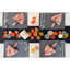 Ensemble de 6 serviettes de table en tissu rayé tissé Salsa-539579488