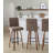 Hank 30" Fixed-Height Barstool With Bent Wood Legs & Round Footrest - Set Of  2-109576106-109576110