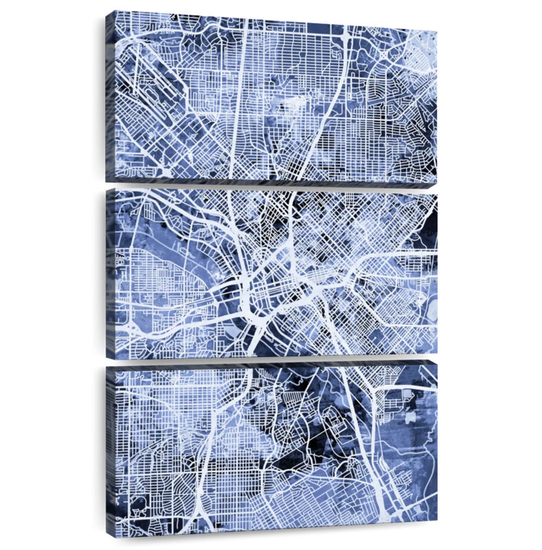 Carte de la ville d'Alaska Dallas au Texas III