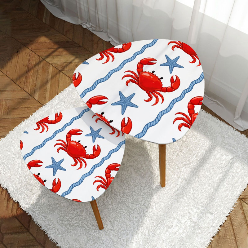 Ensemble de 2 tables basses gigognes Triangle Coastal