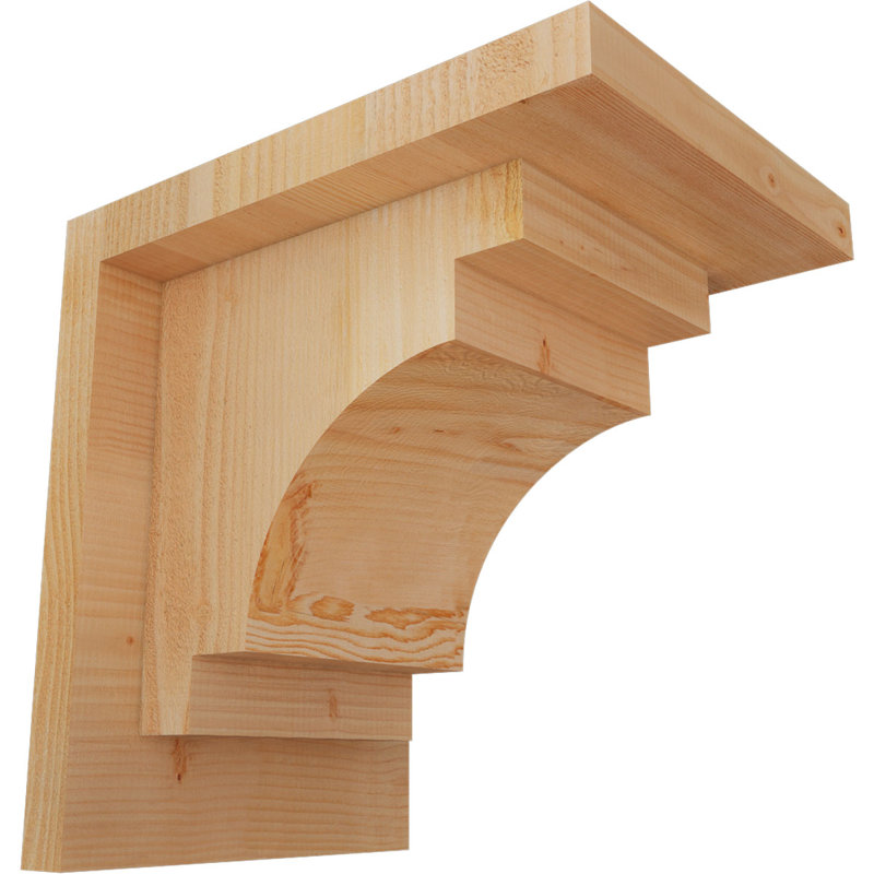 Corbeau méditerranéen avec contre-plaque, H 8 po x l 6 po x P 8 po, Sapin de Douglas, Sciage brut
