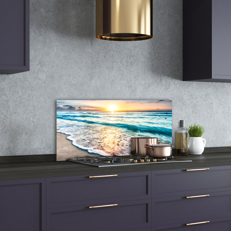 50cm W x 100cm L Glass Peel and Stick Panel