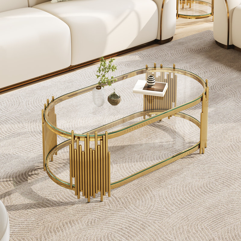 Table basse Modern Modern, Clear/Gold