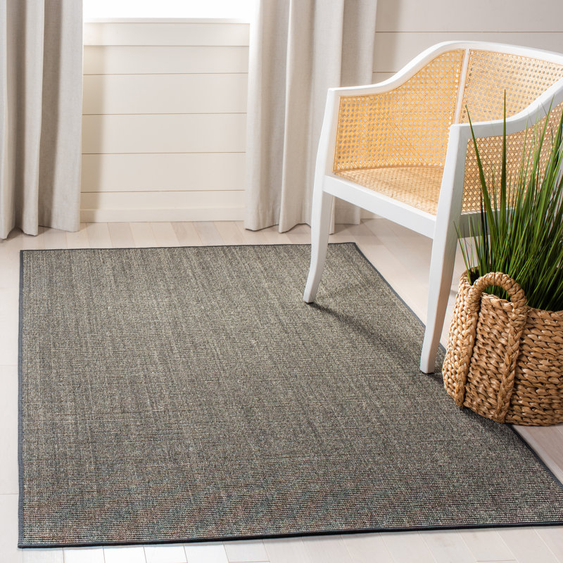 Martha Stewart Sisal/Jute Rug in Charcoal, Rectangle 5' 3" x 7' 6"