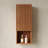 36.27 - Inch Tall Wall Mounted Narrow Bathroom Storage Cabinet, Brown Oak Finish, With Door And Shelves, Ideal For Small Spaces In Bathroom, Living Laundry, Waterproof, Flat Pack With Manual Inches