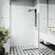 Zenith 34" W x 74" H Fixed Frameless Shower Screen with 3/8" Glass
