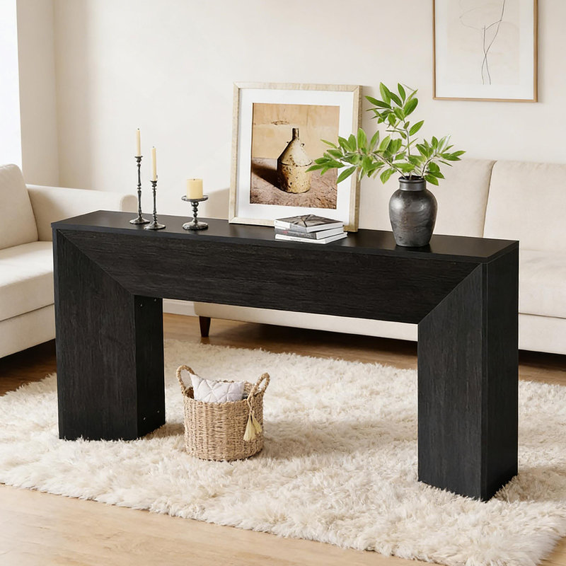 Table d'appoint élégante, table de canapé en bois, console de style moderne avec bois E1 durable et design polyvalent pour tous les décors