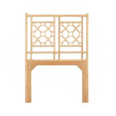 Lattice Back Open-Frame Rattan Headboard