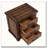 Rustic Three Drawer Reclaimed Solid Wood Nightstand