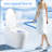 One - Piece Bidet Toilet Seat Smart Toilet, Auto Flush And Open/Close, Adjustable Temp Heated Seat, Warm Water Dry, Remote Control Side Know, Sensor For Cover Operation, Female Wash Rear Modes,