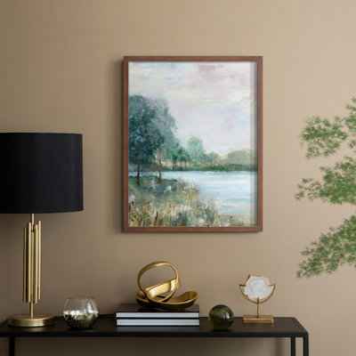 «Blue Hour», reproduction encadrée - bois massif