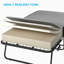 Lit pliant portatif 46 "avec matelas de 5 pouces et roues verrouillables-1584513607