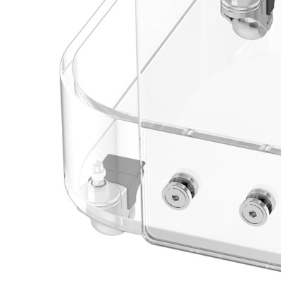 Acrylic Table with Wheels, 2 Tiers Mobile Cart Table, Modern Rolling Acrylic Storage Desk, Clear Nightstand Side End Desk, for Living Room, Bedroom, B by 17 Stories