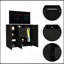 Commode d'armoire H 48 po, deux tiroirs, 3 portes, quatre tablettes intérieures, tringle, noir