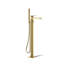 Parallel Floor-Mount Bath Filler Trim With Handshower-1202352114