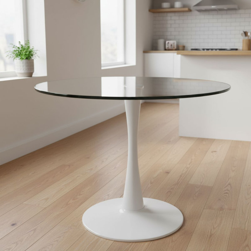 Table de salle à manger Elkton, Blanc, 35 po de largeur