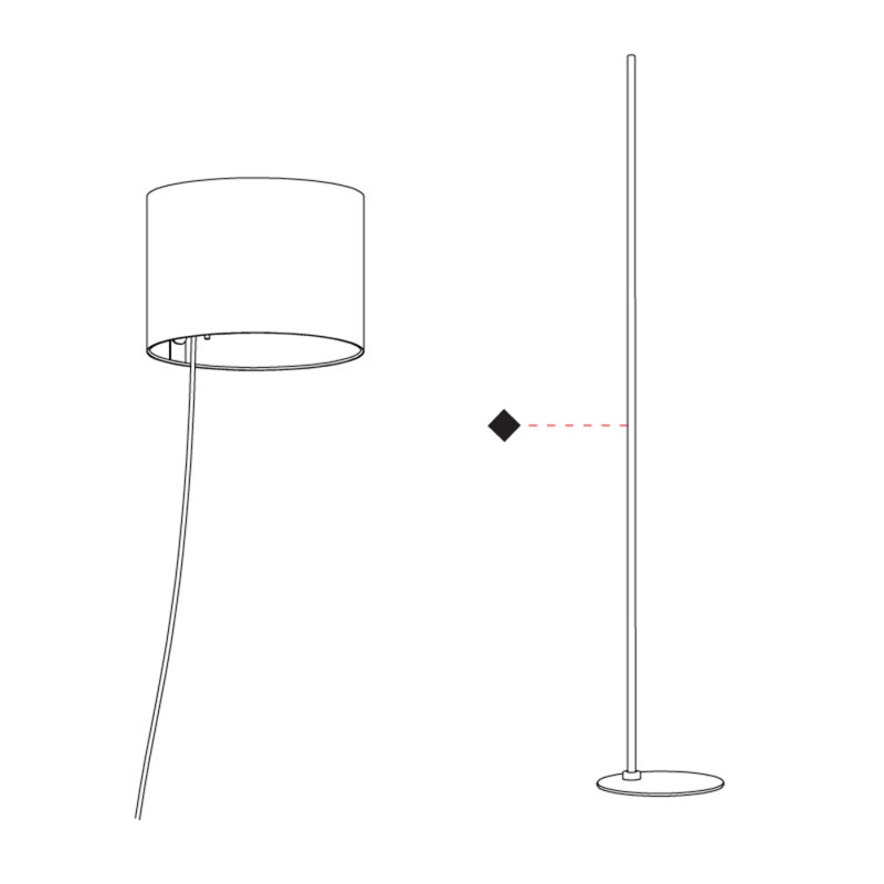 Twain 67" Floor Lamp, Matte Black Lacquer