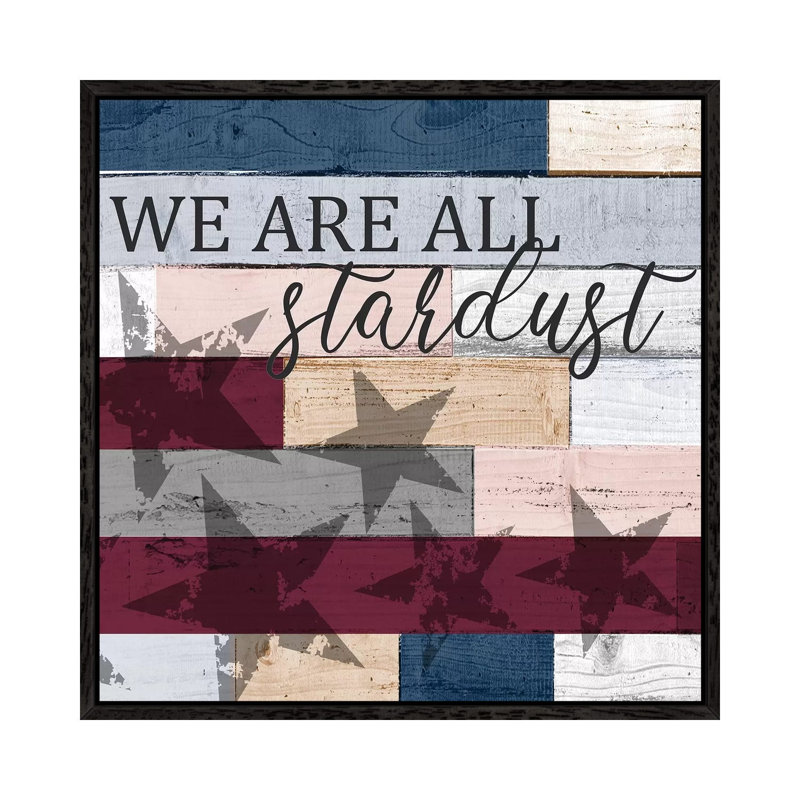 Stardust 1 Piece Wall Art on Canvas, 66.04cm H x 66.04cm W x 3.81cm D, Black Framed